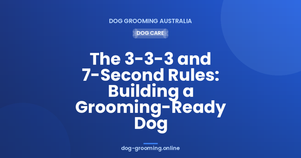 The 3-3-3 and 7-Second Rules: Building a Grooming-Ready Dog