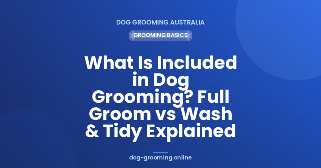 What Is Included in Dog Grooming? Full Groom vs Wash & Tidy Explained